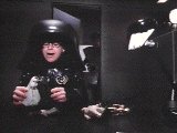 Dark Helmet, Evil Schwartz Lord, is palying with his dolls!